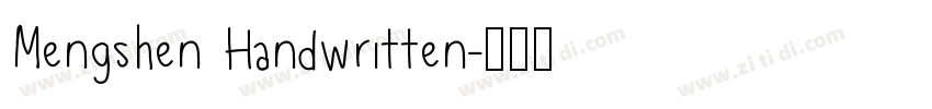 Mengshen Handwritten字体转换